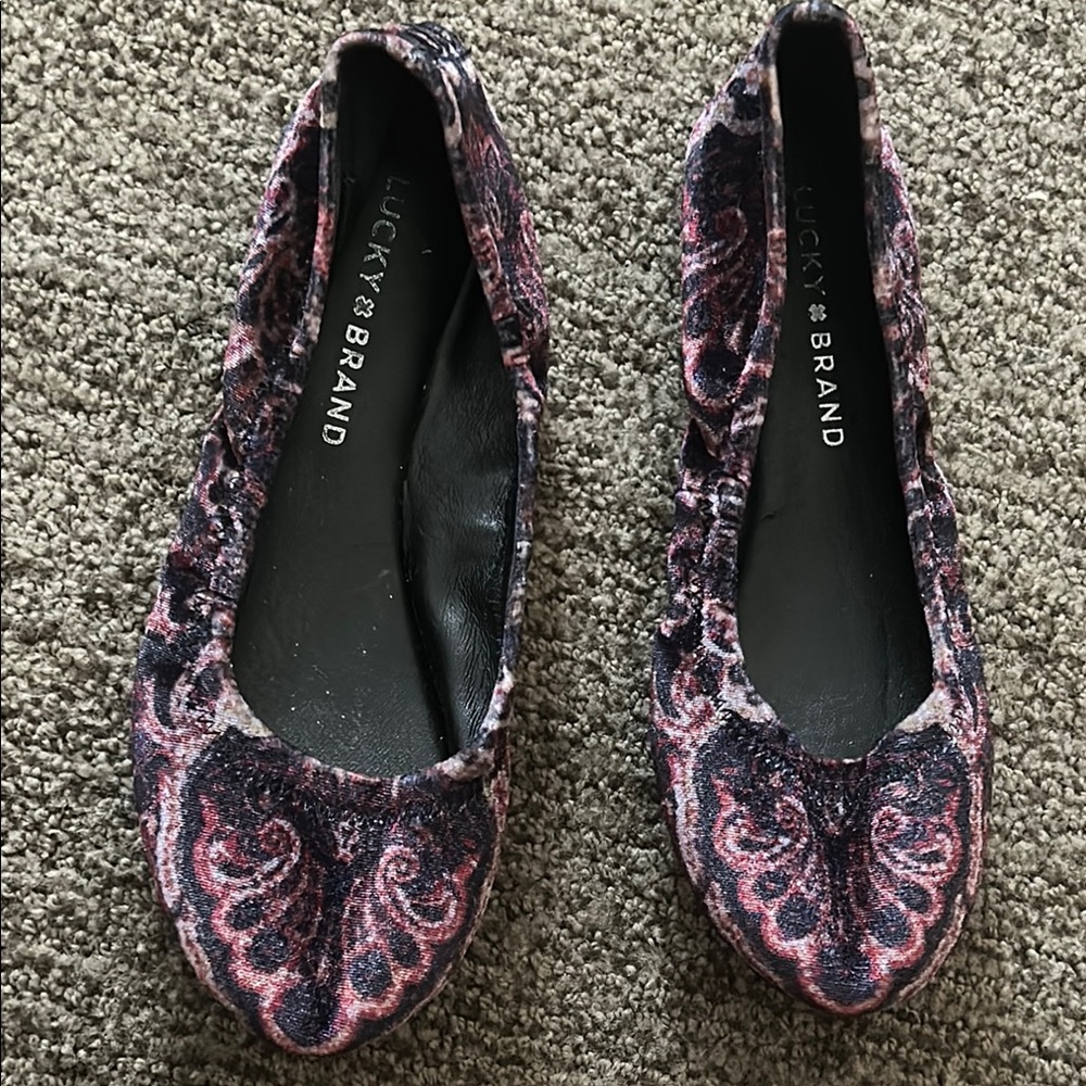 Lucky Brand Elmo Women's Faux Suede Ballet Flats Size 7